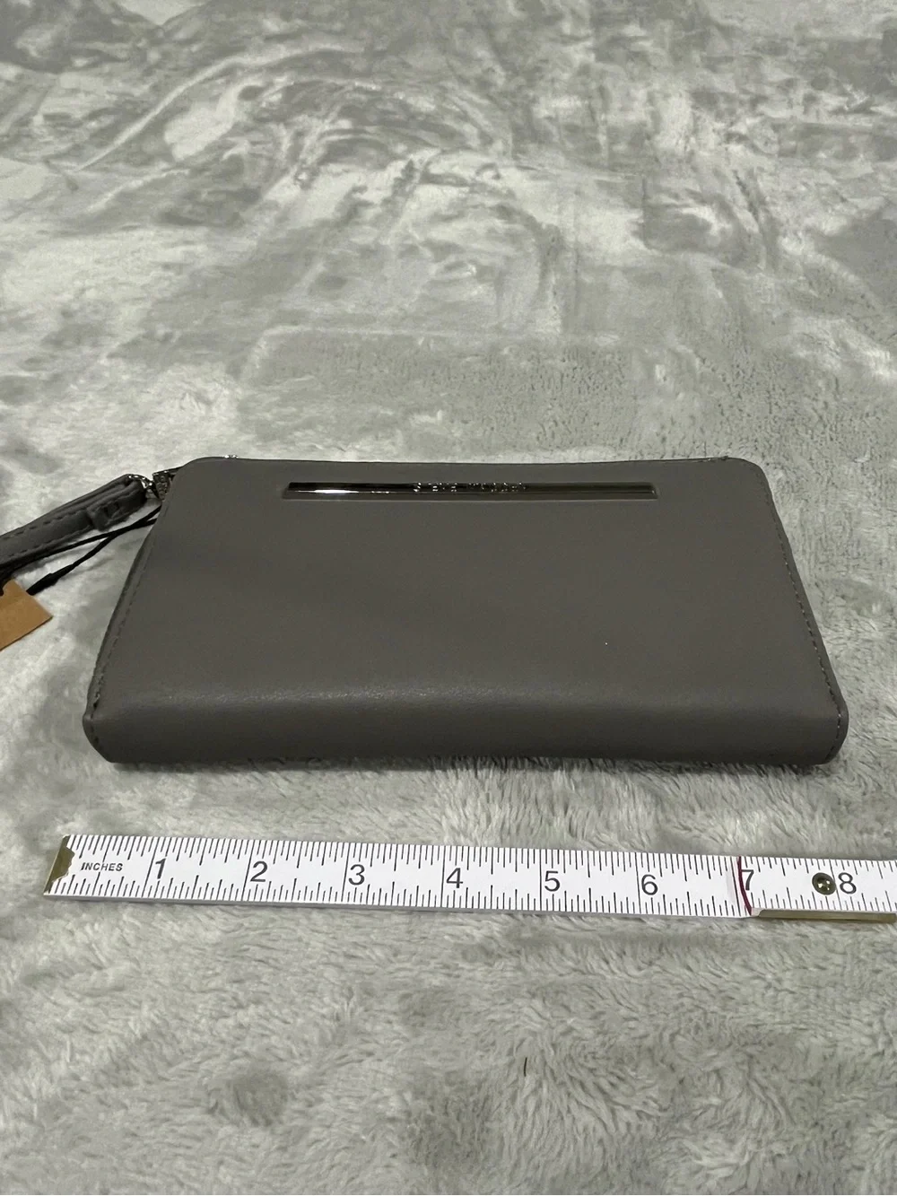 NWT Steve Madden BZippy Zip-Around Wallet Wristlet in Gravity Grey
